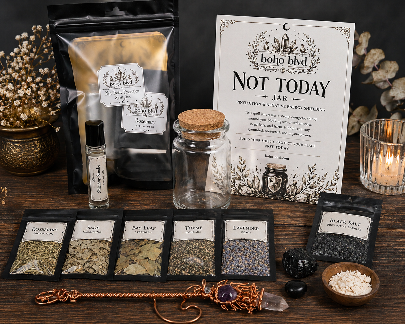 Not today Protection Spell Jar Kit