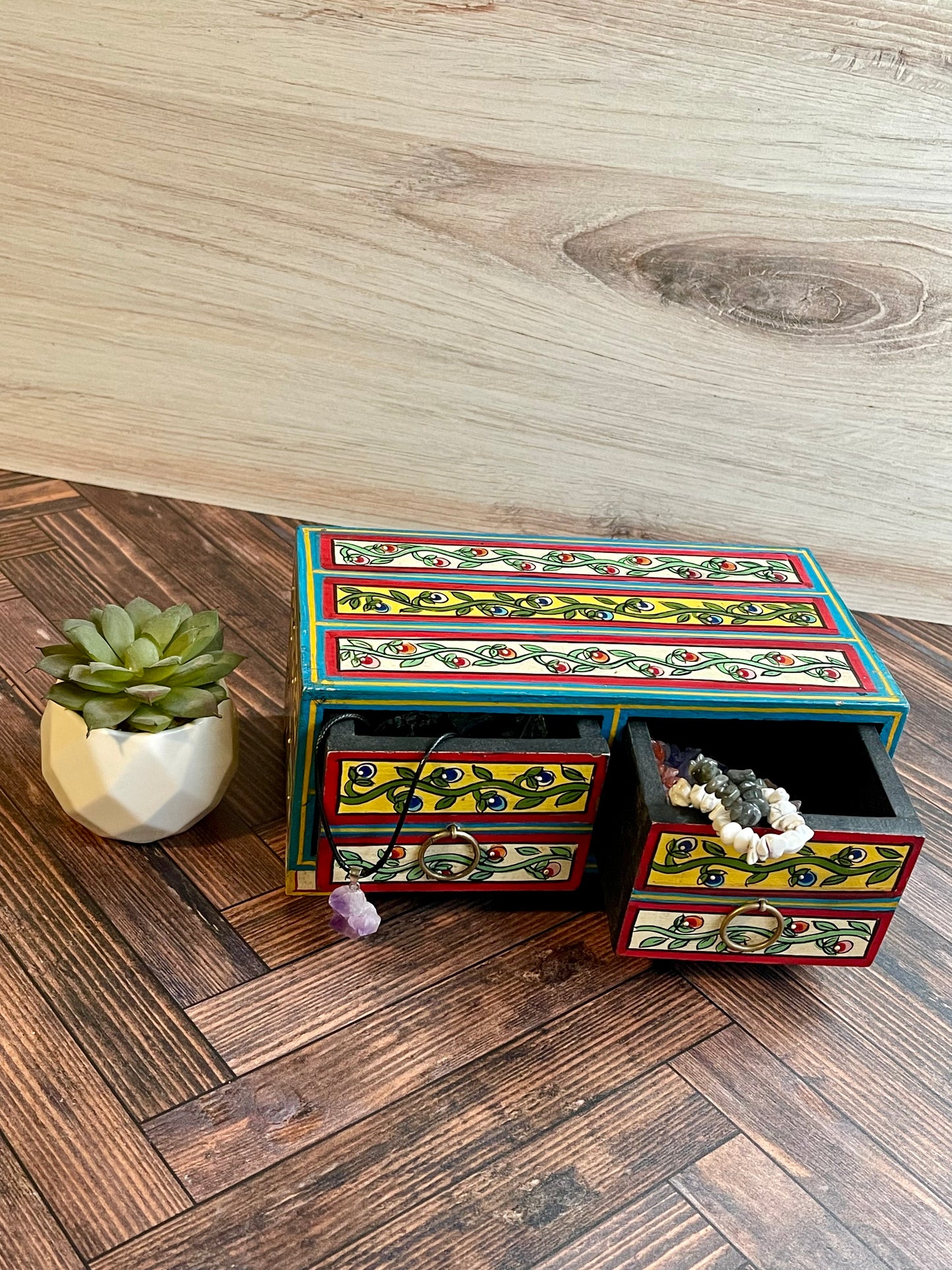 Boho Wooden Jewelry Box