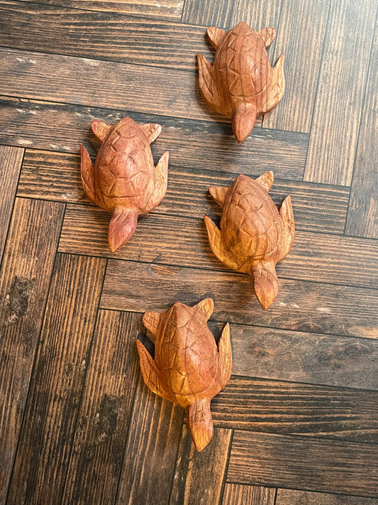 Hand Carved Wooden Turtle
