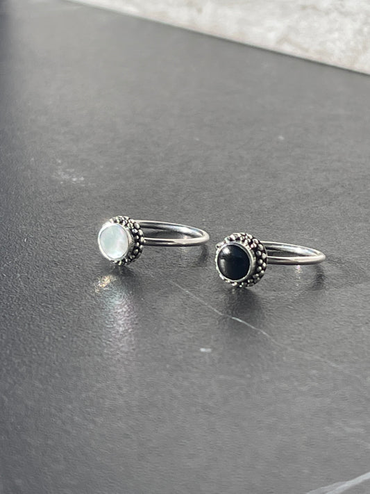 Sterling Silver Stone Rings