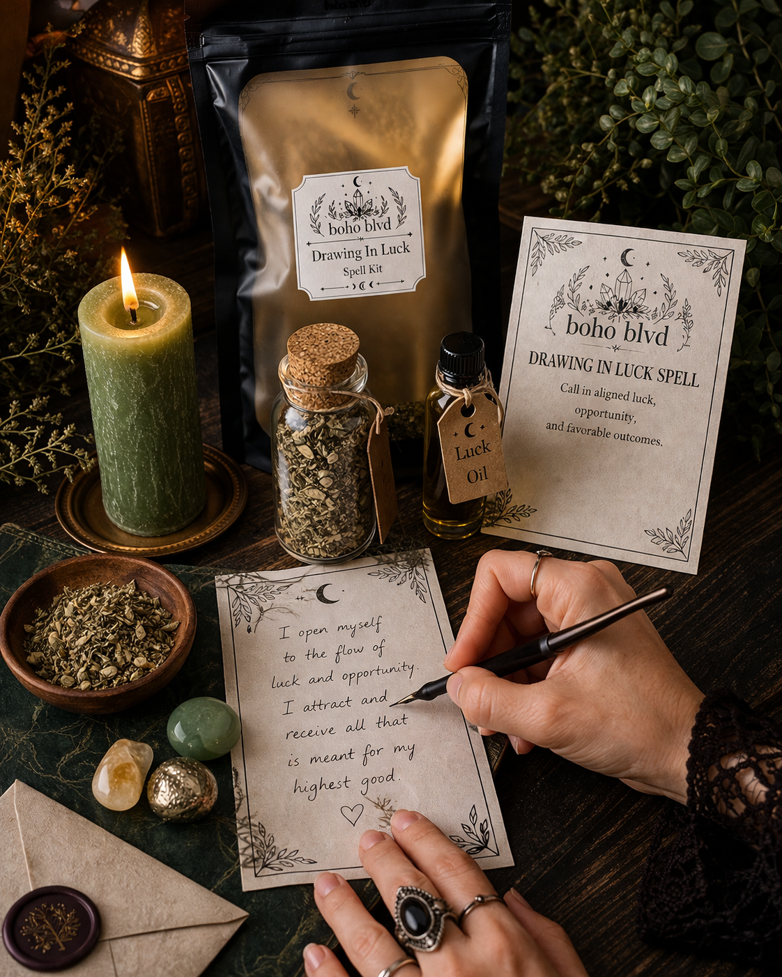 Drawing in Luck Spell Kit