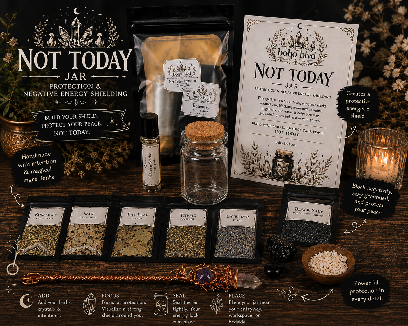 Not today Protection Spell Jar Kit