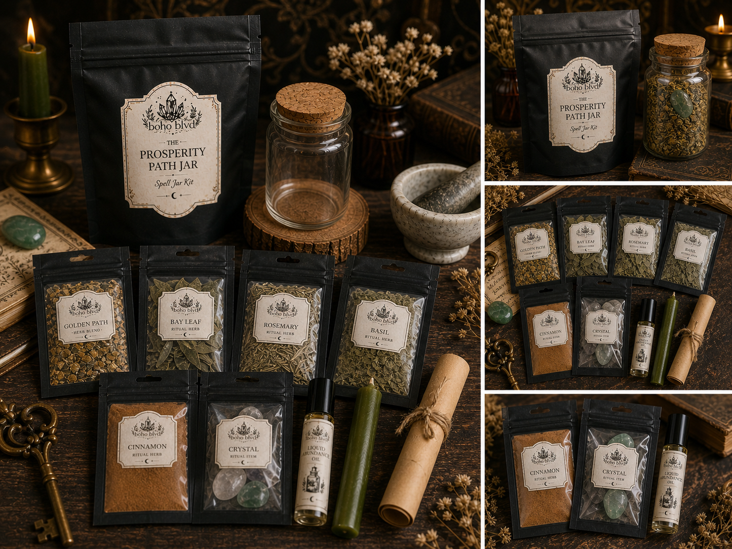 Prosperity Path Spell Jar Kit