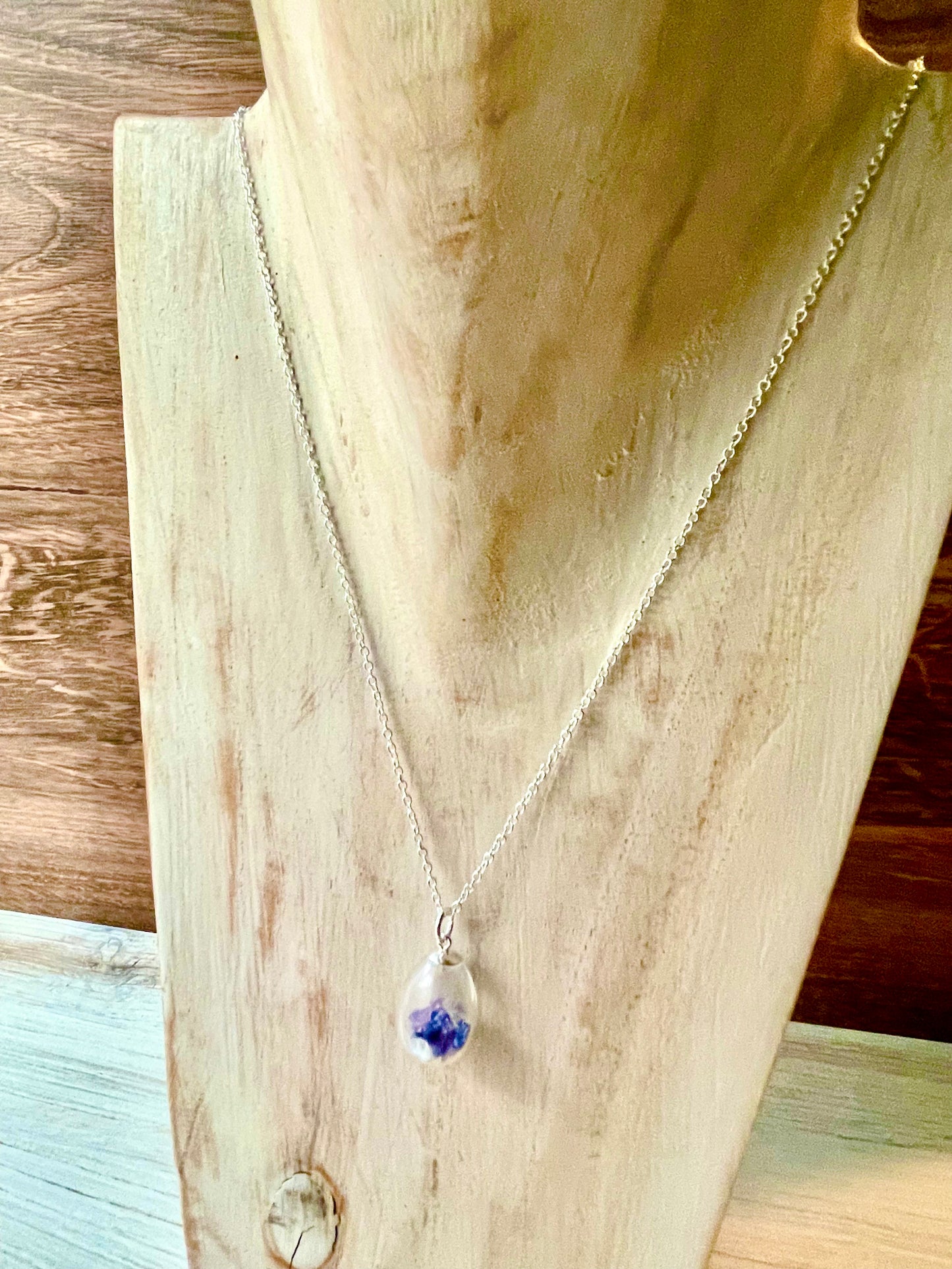 Customizable Crystal/Birthstone Necklace in glass teardrop