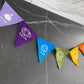 Seven Chakras Small Magnetic Prayer Flag