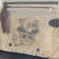 Canvas and Leather Skull Purse