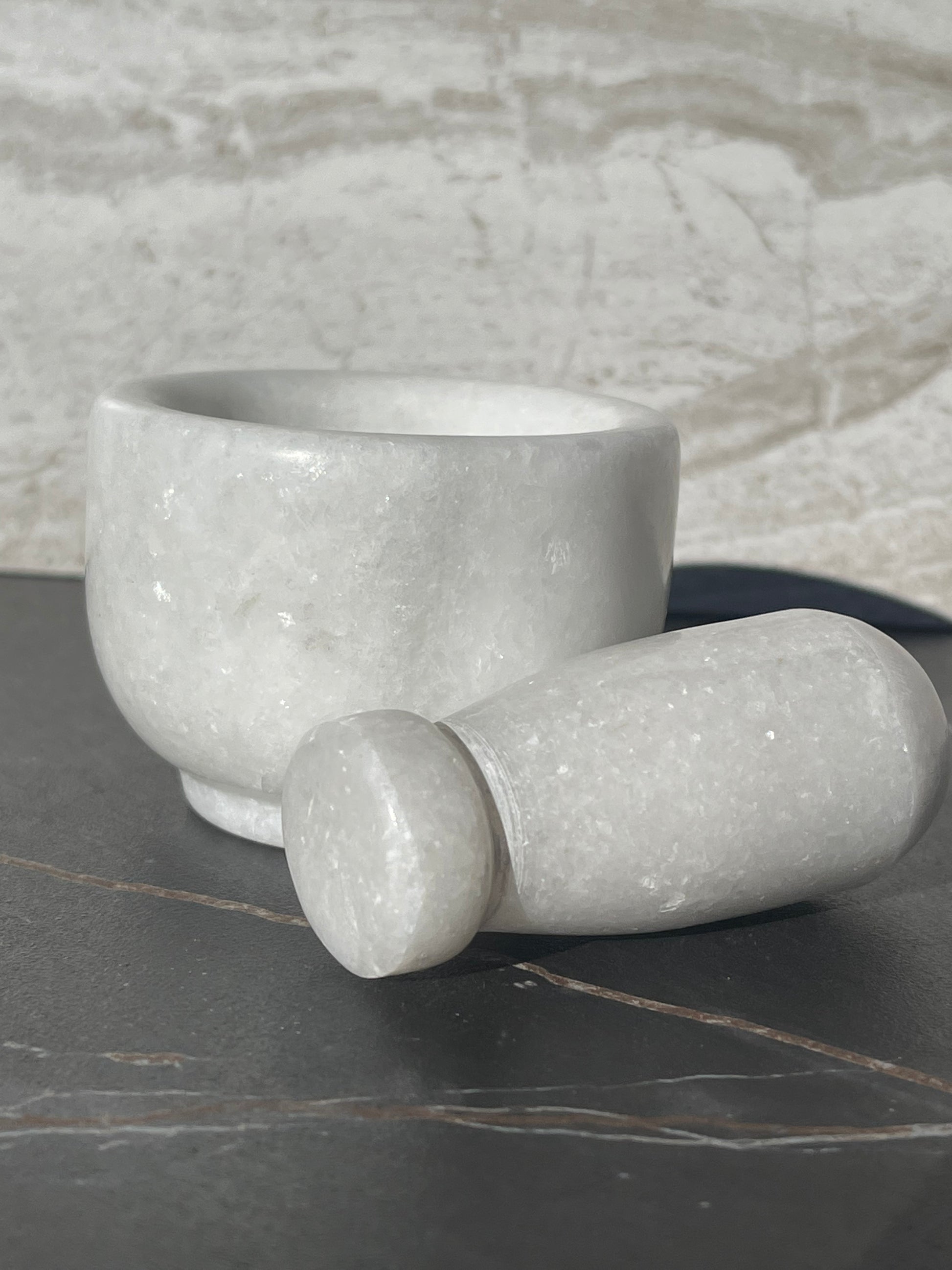 White Marble Mortar & Pestle