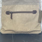 Canvas and Leather Skull Purse