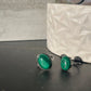 Adjustable Silver Plated Malachite Rings